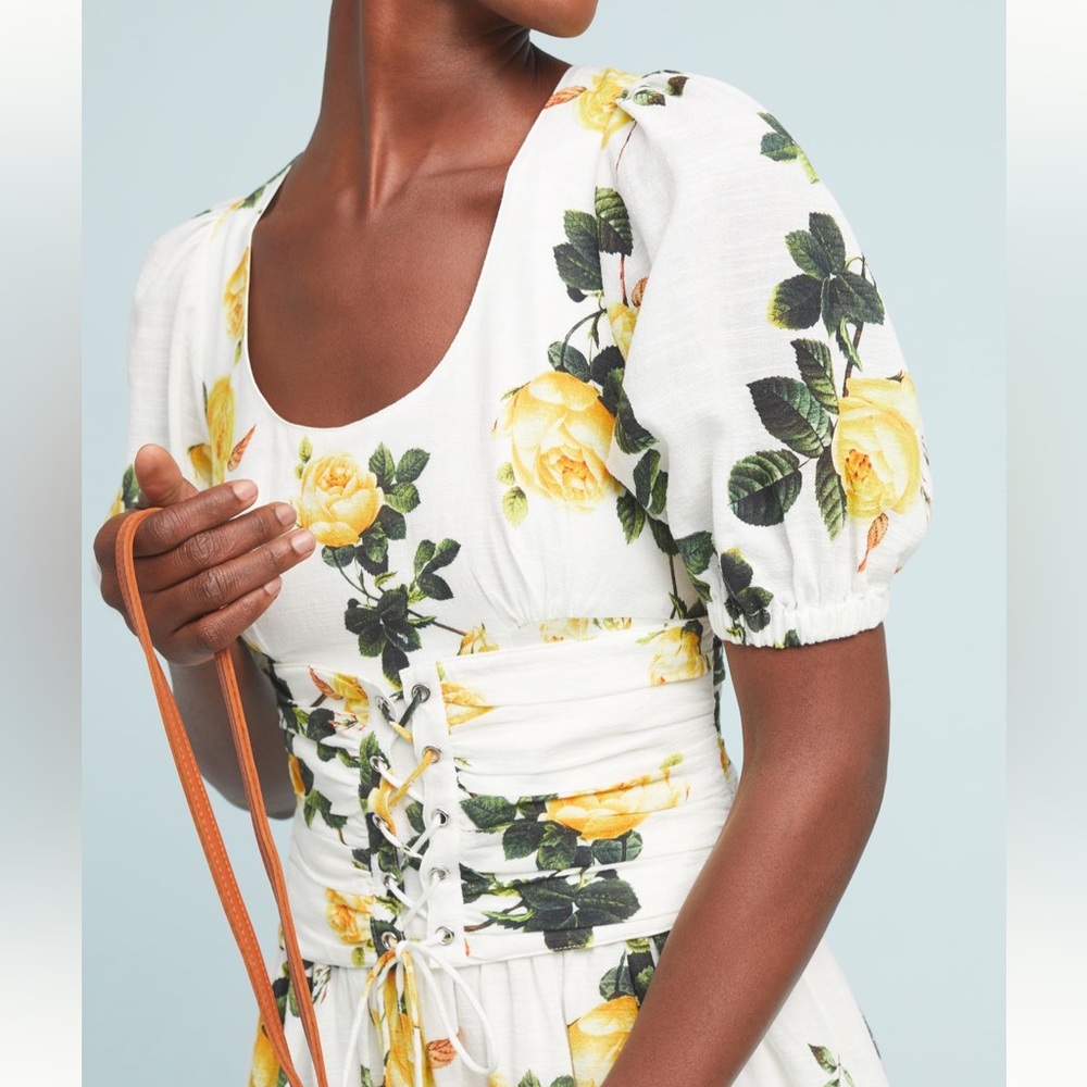 STEELE Floral Print Corset Top